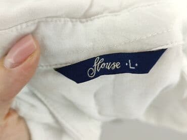 biała koszula z kołnierzykiem damska: House, Сорочка жіноча, розмір L — 4