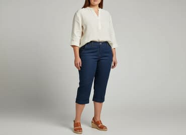 brazowe spodnie woskowane: Spodnie 3/4 damskie, XL — 7