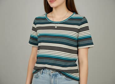 bluzki w paski damskie wyprzedaż: Bluzka damska, rozmiar S — 1