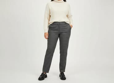 spodnie od piżamy w kratę damskie: F&F, Spodnie materiałowe damskie, rozmiar 2XL — 8