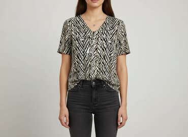 kombinezon zig zag: Bluzka damska, rozmiar M — 6