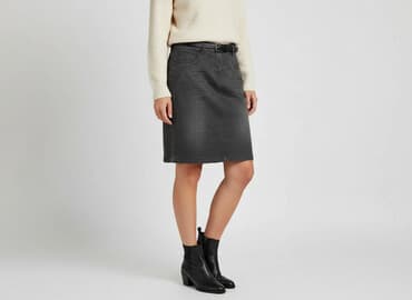 spódniczka dżinsowe z wysokim stanem: Cecil, Spódnica damska, rozmiar S — 7