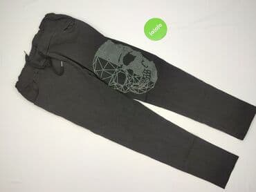 czarne spodnie z białą nitką: Spodnie damskie, rozmiar M — 3