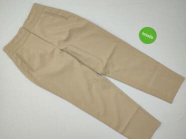 zara spodnie beżowe z wysokim stanem: Zara, Material trousers for women, size M — 3