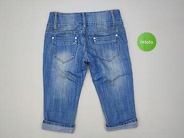 pro moda sandały: Denim, Spodnie 3/4 damskie, rozmiar M — 3