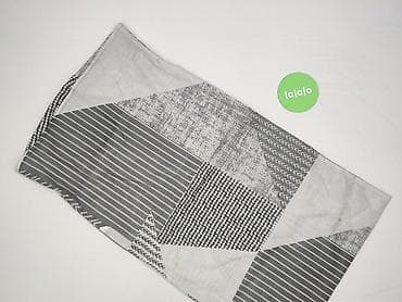 dzianina: Chusta/apaszka unisex w odcieniach szarości i bieli, w patchworkowy — 3