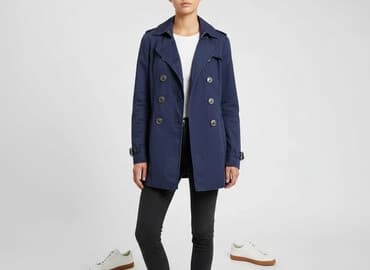 kurtka skórzana carry: Zara, Trencz damski, rozmiar S — 7