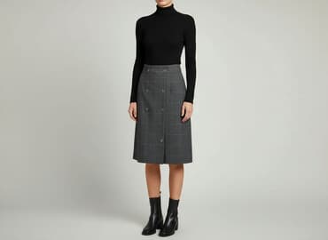 czarne spódnice w kratę: Greenpoint, Spódnica damska, rozmiar M — 7