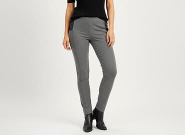 legginsy bawełniane z wysokim stanem: Leggings Elegant for women, size L — 1