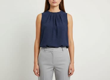 granatowa bluzka na ramiączkach: Bluzka damska, rozmiar S — 5