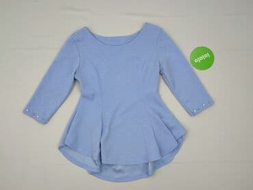 bluzka z baskinką biała: Women's blouse, size S — 3