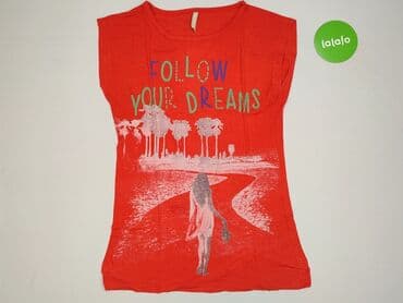 białe t shirty z czerwonem napisem: UP2Fashion, T-shirt damski, rozmiar M — 2