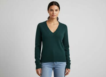 sweter z dekoltem v: Mango, Sweter damski, rozmiar S — 6