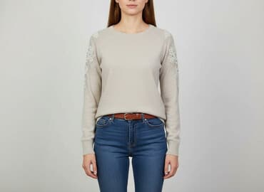 klapki z futerkiem firmowe: Sweter damski, rozmiar M — 6