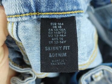 spodnie woskowane matowe: Jeans, H&M, 14 years, 164, condition - Very good — 4