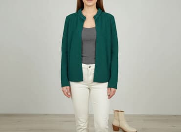 sweter z koszulą 2w1 damski: Cardigan, Kardigan damski, S — 7