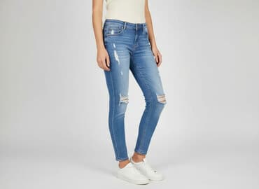 asos podarte jeansy: Jeansy damskie, rozmiar XS — 6