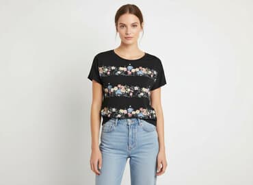 koszulka piłkarska stradivarius: Stradivarius, T-shirt damski, rozmiar L — 6