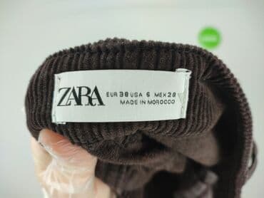 brazowa kurtka zara: Zara, Spodnie materiałowe damskie, M — 4