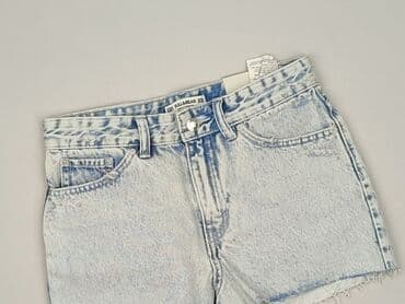 spodenki jeansowe z wysokim stanem pull and bear: PULL&BEAR, Szorty damskie, rozmiar 2XS — 1