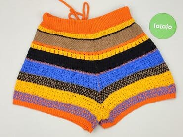 krótkie spodenki z wysokim stanem w paski: Szorty damskie, rozmiar M — 3