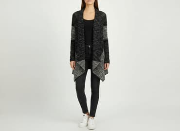 długi sweter sukienki: Kardigan damski, rozmiar S — 6