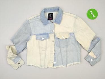 ubrania dla 7 latki: Dziecięca kurtka jeansowa, 12 lat, 146-152 cm, stan - Bardzo dobry — 2