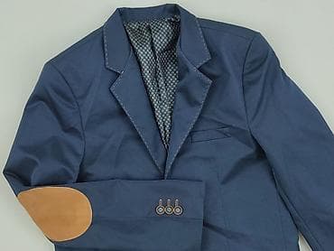 Marynarka męska Semina Poland, granatowa - Krój: jednorzędowa — 1