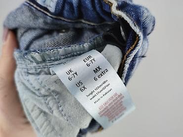 czapka ccc: Spodnie jeansowe, F&F, 7 lat, 122, stan - Bardzo dobry — 4