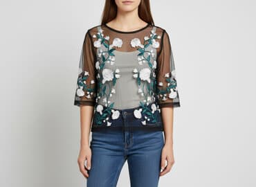 przeźroczysta bluzka: River Island, Bluzka damska, rozmiar XS — 1