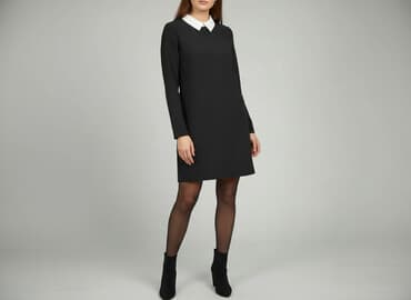 czarna sukienka z długim rękawem sinsay: Sinsay, Sukienka damska, rozmiar S — 6