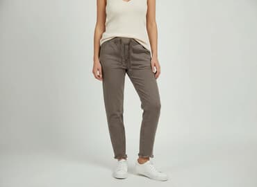 spodnie dresowe czekoladowe: Spodnie materiałowe damskie, rozmiar S — 7