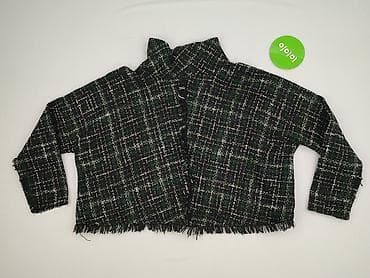 50 style kurtki: Kurtka/żakiet damski z tkaniny typu tweed – krata w odcieniach czerni — 2