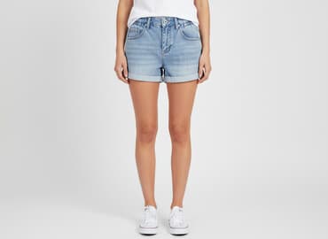 szorty damskie dzinsowe mocno wycięte: Szorty damskie, rozmiar XS — 6