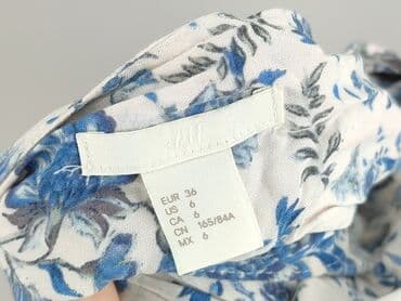 niebieska sukienka w kwiaty h m: H&M, Sukienka damska, rozmiar S — 5