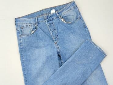 jeansy z asymetrycznym zapieciem: H&M, Jeansy damskie, rozmiar XL — 1