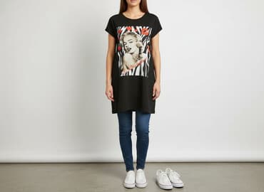 bluzki w paski z serduszkiem: Zebra, Tunika damska, rozmiar S — 5