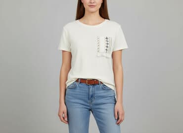 koszulka w serek reserved: T-shirt damski, rozmiar S — 1