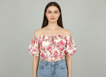 bluzki z kwiacistym wzorem: Shein, Top damski, rozmiar M — 6