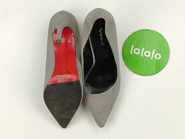 srebrne buty na obcasie ccc: Vices, Półbuty damskie, rozmiar 38 — 4