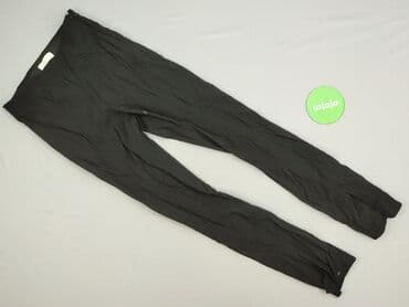 legginsy z suwakiem: H&M, Material trousers for women, size M (EU 38) — 2