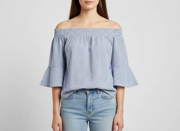 bluzka z odkrytym ramieniem allegro: House, Bluzka damska, rozmiar L — 6