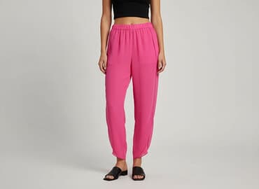 neonowe spodnie damskie: Spodnie materiałowe damskie, rozmiar L — 6