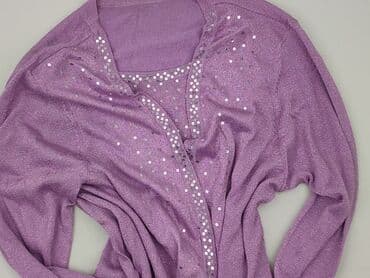 sweter z transparentnymi rękawami: Kardigan damski, rozmiar L — 1