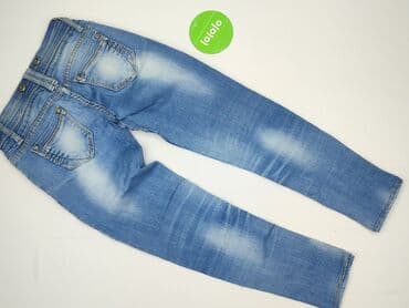 dżinsy z dziurami z wysokim stanem: Jeansy damskie, rozmiar S — 4