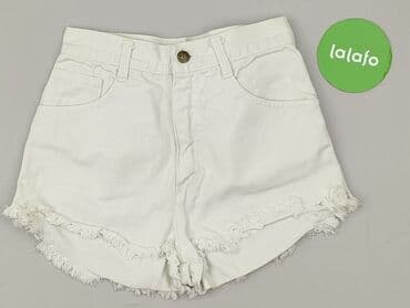 krótkie spodenki z wysokim stanem jeansowe: Szorty damskie, rozmiar S — 2