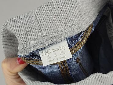 fox spodenki: Spodnie jeansowe, F&F, 6-9 miesięcy, stan - Bardzo dobry — 4