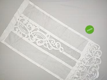 obrus tablecloth: Biała firana panelowa z ażurowym wzorem - Typ: panel firanowy/ekran - — 3
