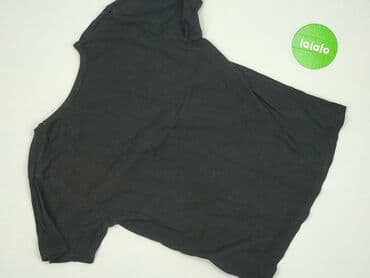 czarne t shirty w serek damskie: F&F, T-shirt damski, rozmiar L — 3