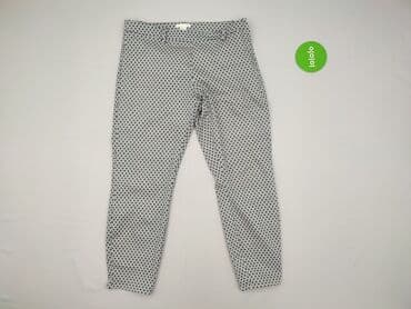 jeansy damskie podarte: H&M, Material trousers for women, size L (EU 40) — 2